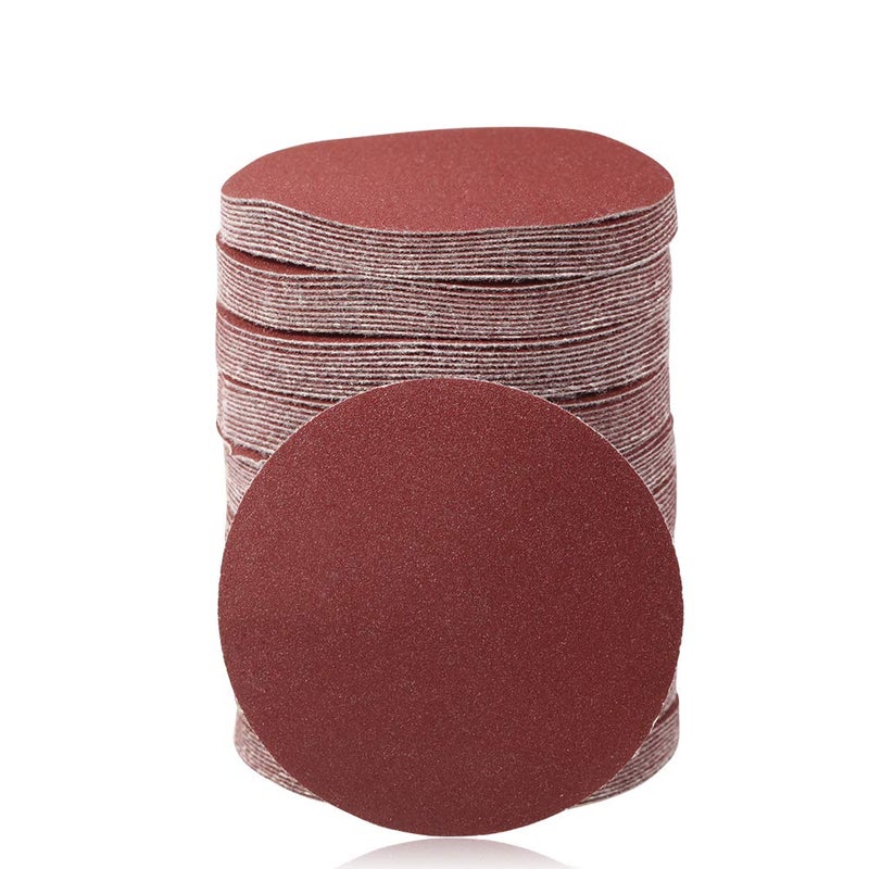 SPEEDWOX Hook and Loop Sanding Discs 100pcs 3 Inch 180 Grit Sandpaper for Wood Drill Grinder Rotary Tools No Hole - Image 1